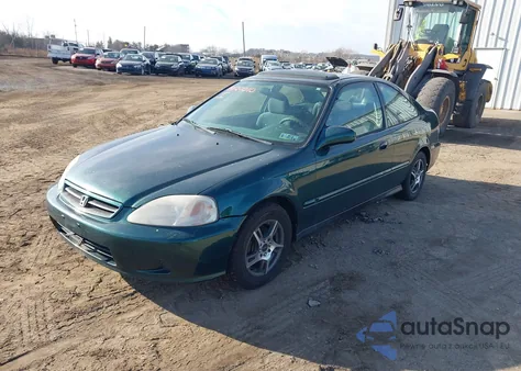 2000 Honda Civic Ex from USA, damaged, VIN 1HGEJ8247YL065490